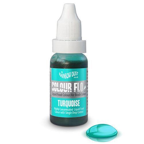 Airbrush Farve Turkis 16 Ml - Perfekt til Kager og Slik