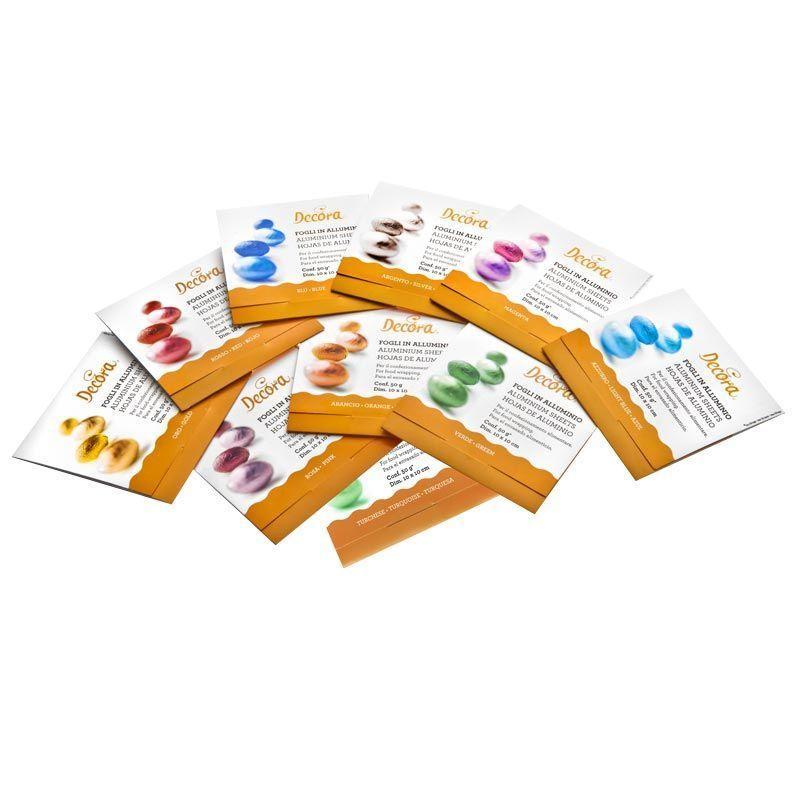 Magenta Aluminiumsark 10x10 cm - 150 stk til Chokolade