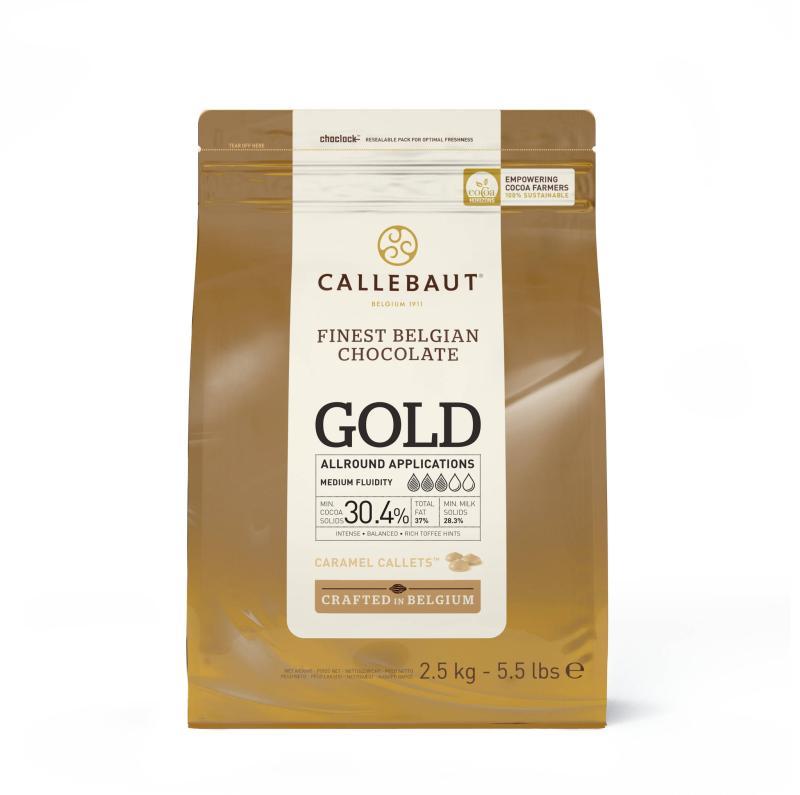 Callebaut Guldchokolade Callets 2,5 kg - Kvalitetschokolade!
