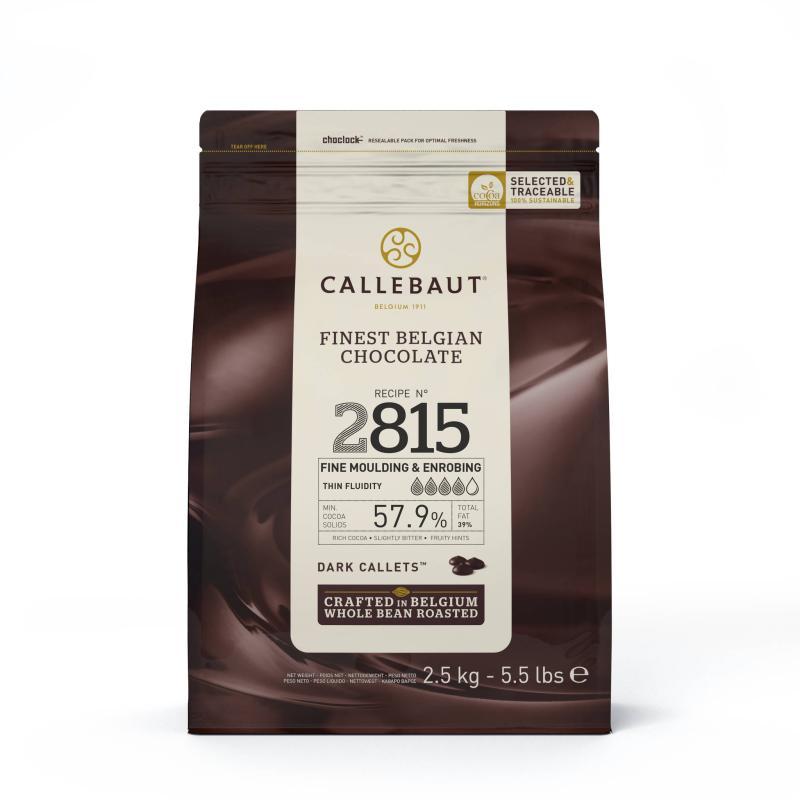 Callebaut Mørk Chokolade Callets 57,9% - 2,5 kg tilbud!