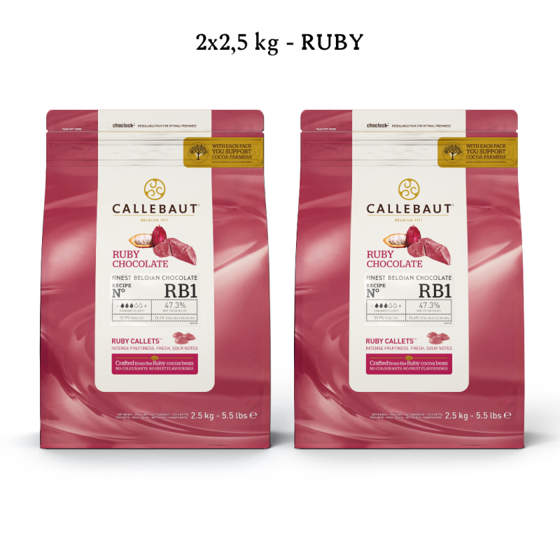 Callebaut Ruby Chokolade Callets 5 Kg - Uovertruffen Tilbud!