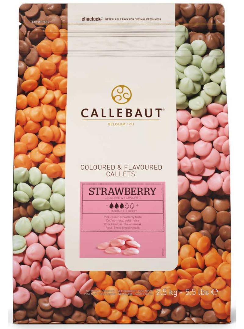 Callebaut Jordbær Callets 250g - Professionel Kvalitet