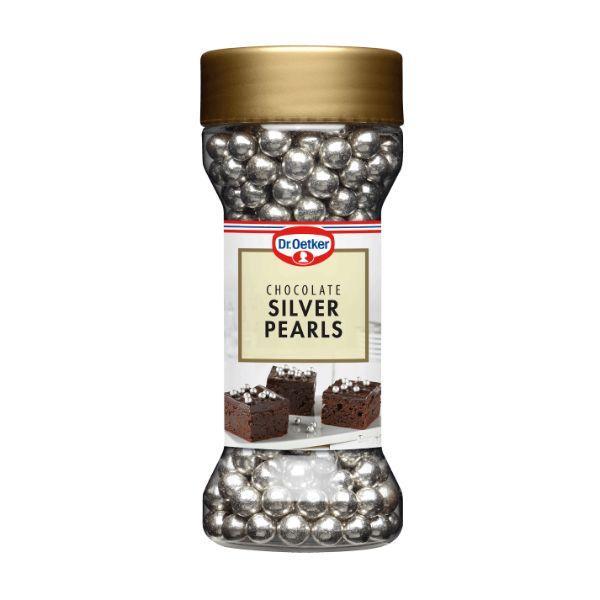 Chokolade Sølvperler 52 G fra Dr. Oetker - Elegant Pynt
