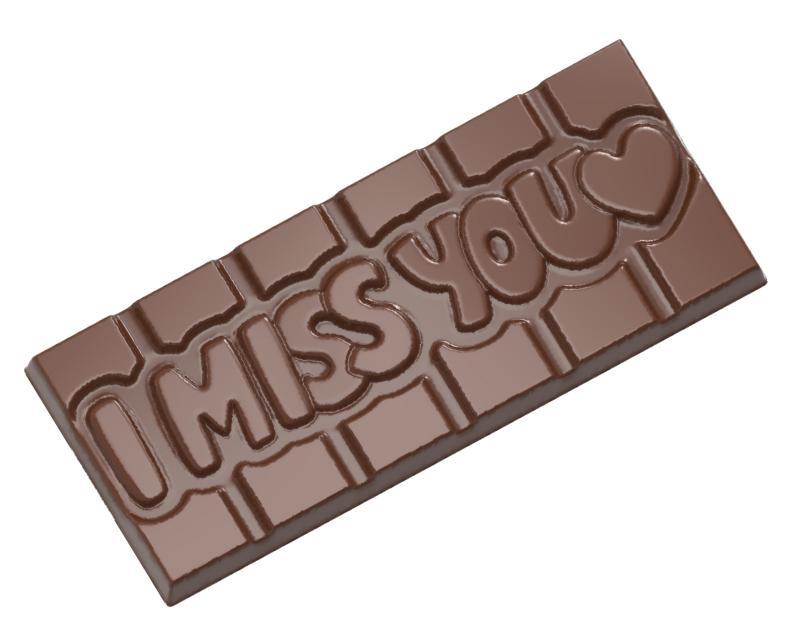 Professionel Chokoladeform "I Miss You" fra Chocolate World