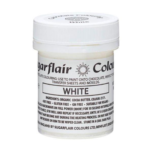 Hvid Chokoladefarve 35 G fra Sugarflair - Vegansk og Kosher