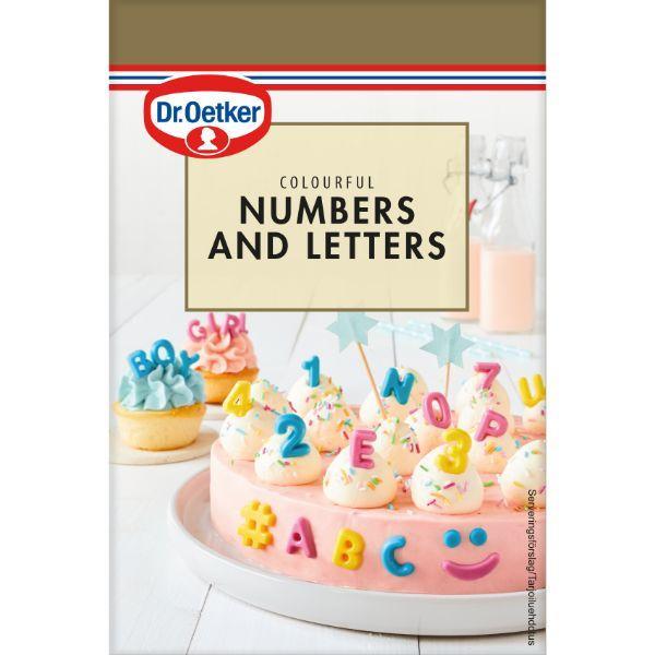 Farverige Tal og Bogstaver 60 G - Dr. Oetker