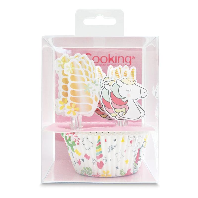 Festligt Cupcakesæt med Enhjørninge - 24 Stk Magi til Fester