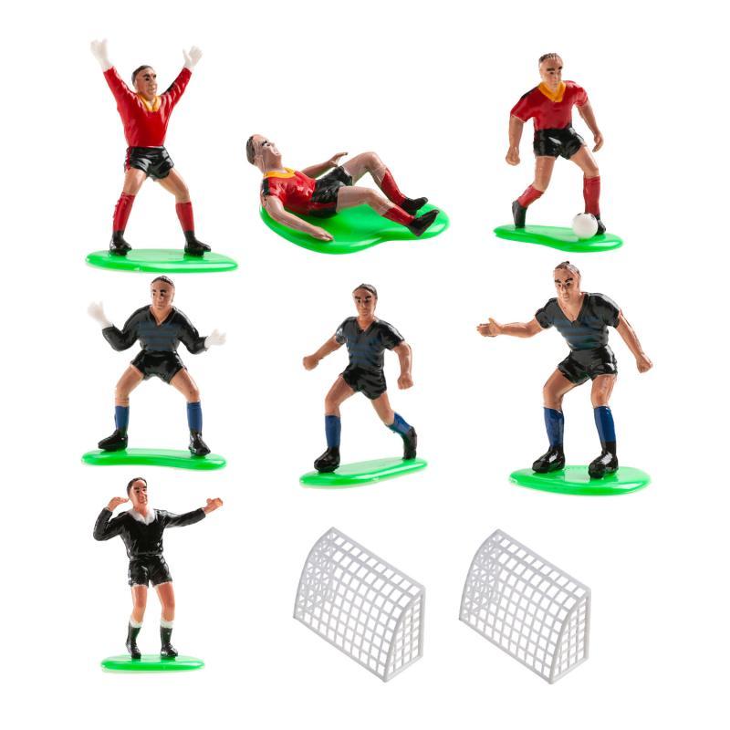Dekora Fodbold Kage Dekorationssæt - 9 Dele Tilbud!