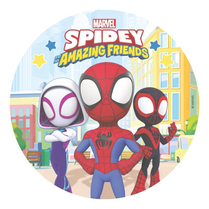 Dekora Spidey Kageprint Ø20cm – Sjov dekoration til fest!