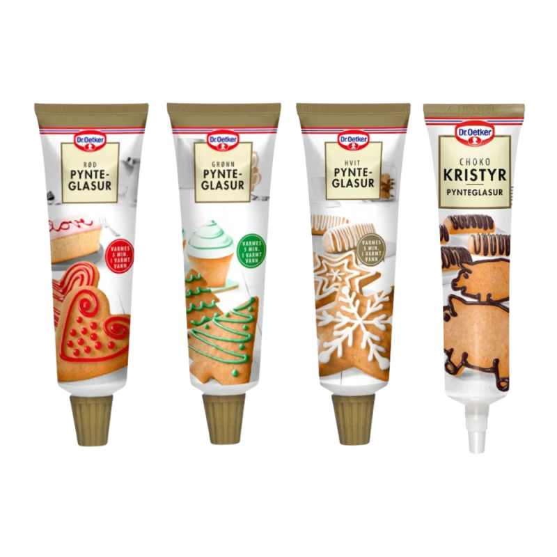 Den Store Pynteglasur Pakke 4 Stk - Dr. Oetker