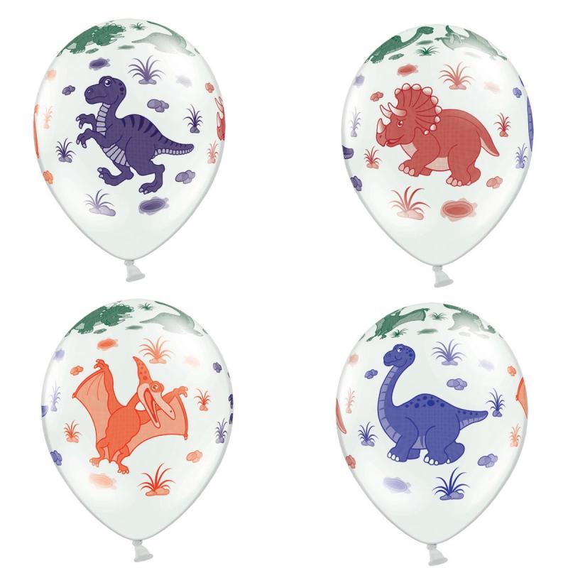Dinosaurballoner fra Partydeco - 6 stk Festartikler