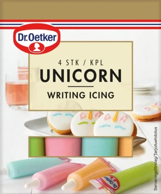 Dr. Oetker Unicorn Dekorationsglasur - 4 stk Tilbud!