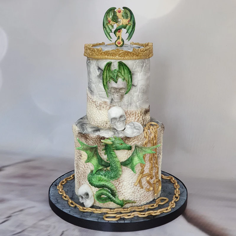 Drage Kors Silikoneform - Unik Bagetilbehør til Kager