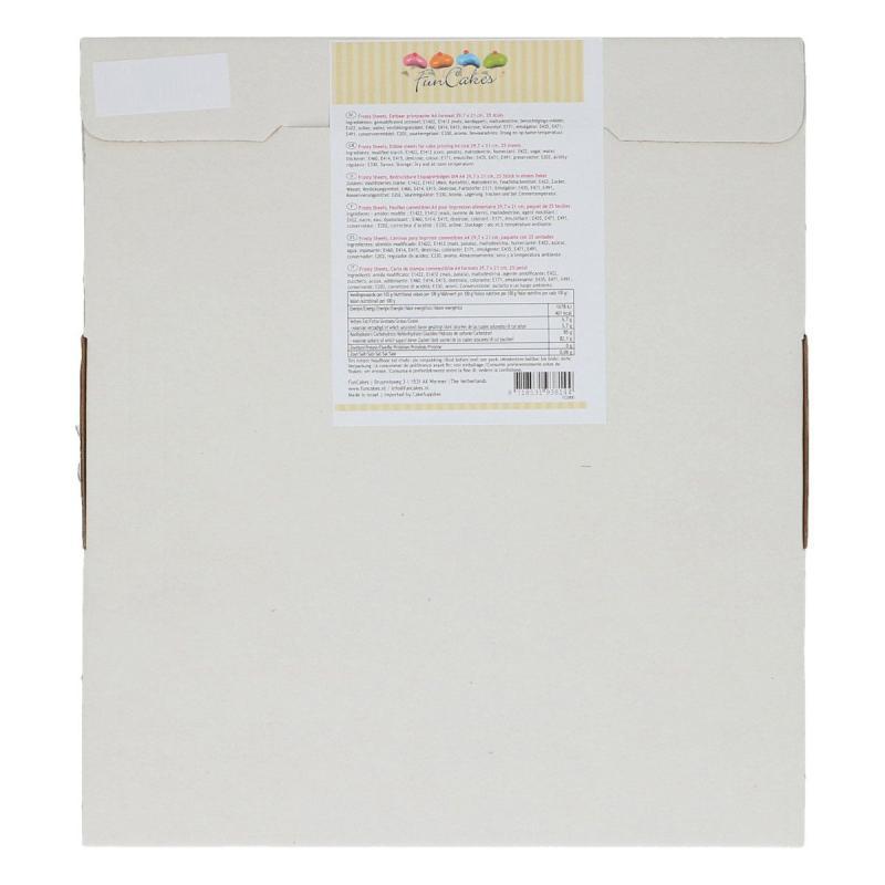 Funcakes Sukkerprinterpapir A4 - 25 Stk til Kagedekoration