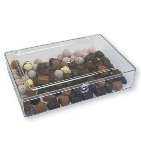 Gennemsigtig chokoladeæske - perfekt til gaver!