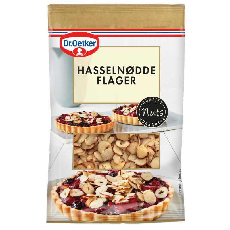 Hasselnøddeflager 50 g fra Dr. Oetker - Perfekt til bagning!