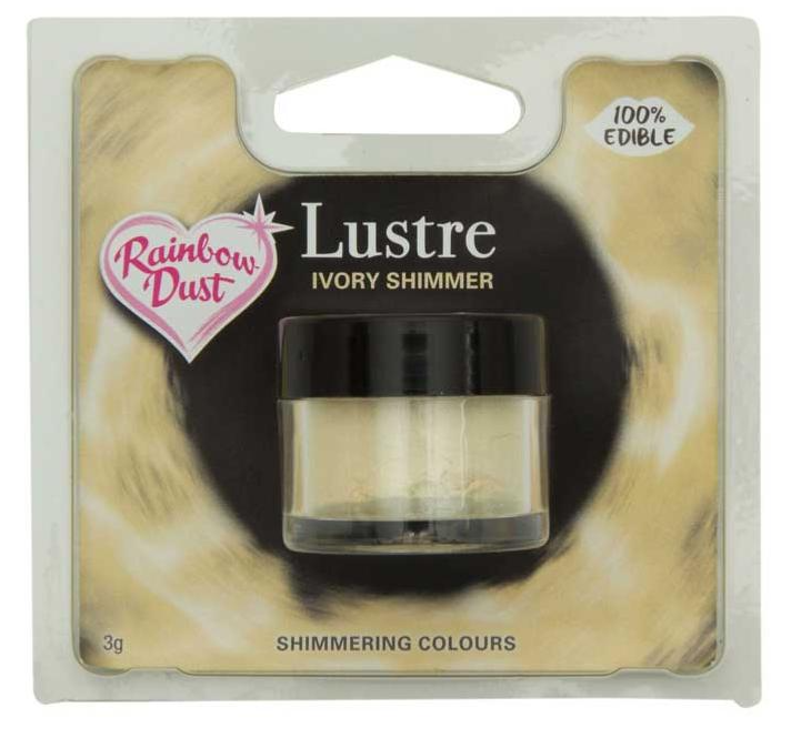 Ivory Shimmer Glitterstøv fra Rainbow Dust – Glitrende Dekoration