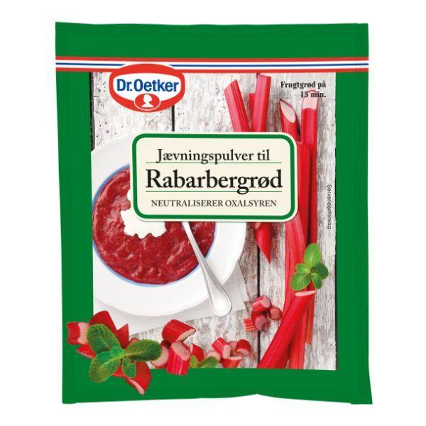 Rabarbergrød Jævningspulver 100 g – Dr. Oetker Kvalitet
