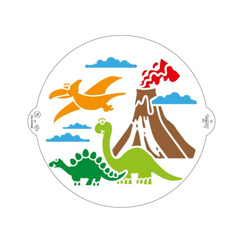 Jurassic Stencil Ø25 Cm – Perfekt til Kage Dekoration