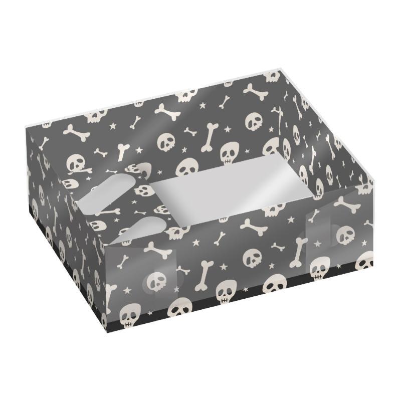 Skelet Design Kageboks til Cupcakes - 2 Stk. Festligt Valg