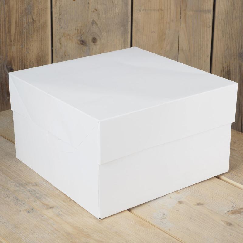 Kagekasse i Fødevaregodkendt Karton 25x25x15 Cm