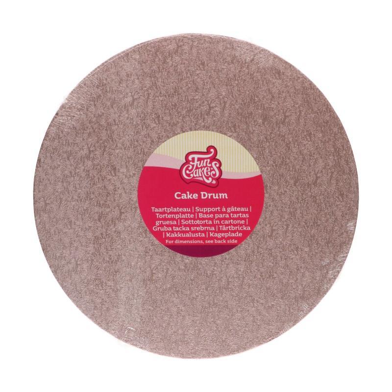 Elegant Kageplade i Rose Gold Ø25 cm - Perfekt til Desserter!