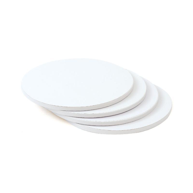 Rund Hvid Kageplade Ø25 Cm - Ideel til Dine Kager!