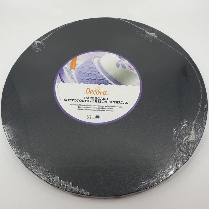 Premium Sort Kageplade Ø25 cm – Perfekt til Festen!