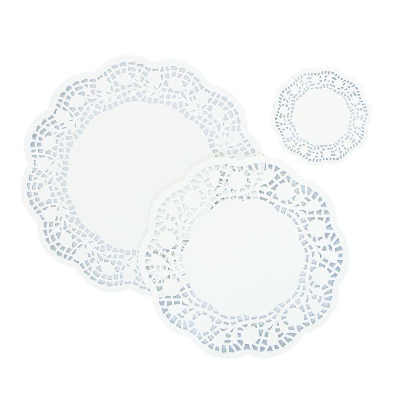 Hvide Kageservietter Ø30 Cm - 100 Stk til Bageudstyr