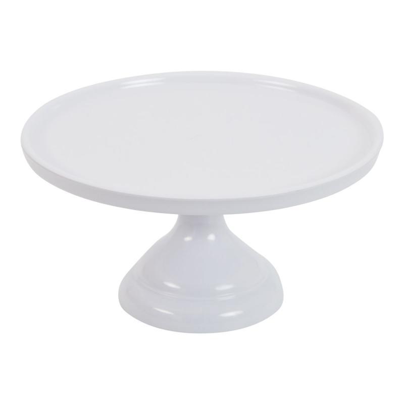 Elegant kagestativ i hvid til kager - 23,5 cm