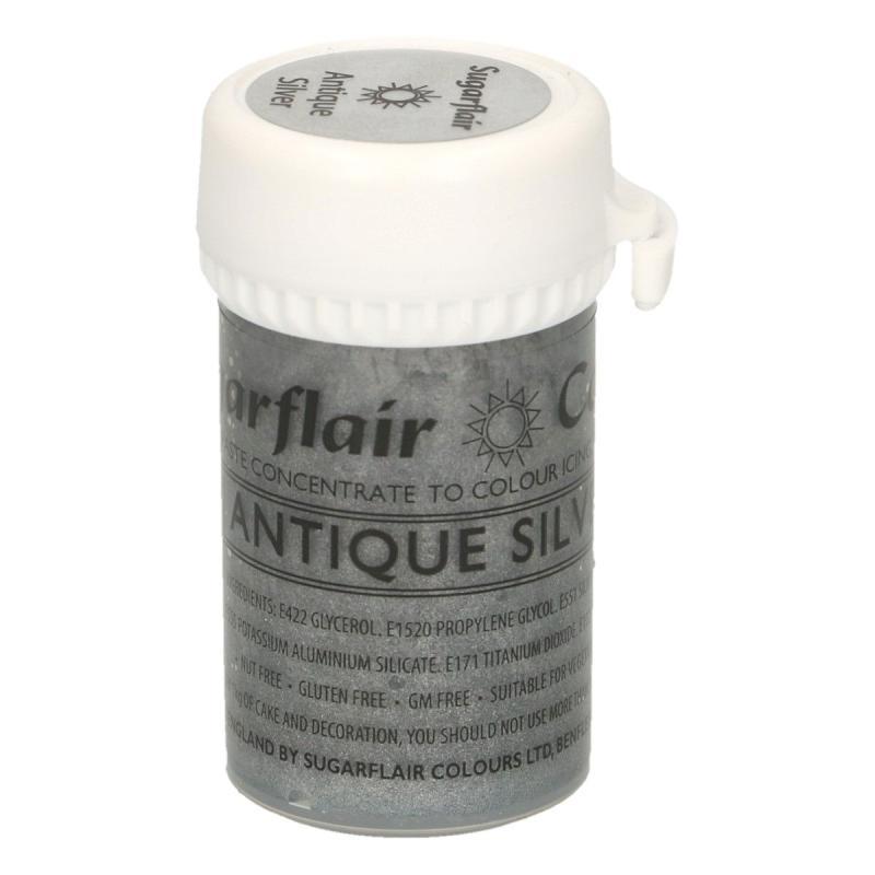 Antik Sølv Pastafarve 25 g – Perfekt til Kager & Slik