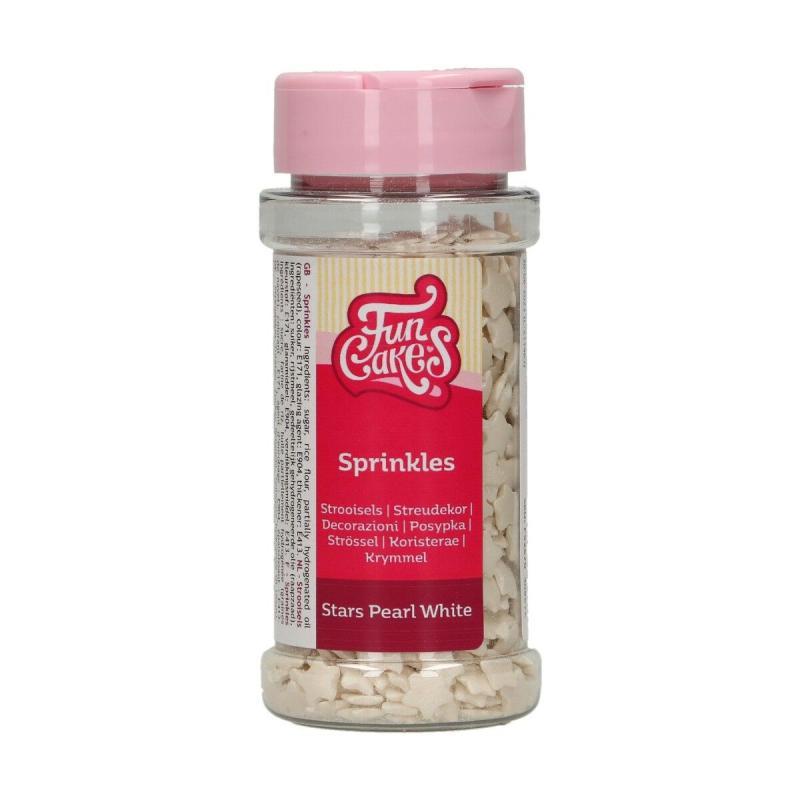 Krymmel Stjerner Perle Hvid 60 G - Perfekt til Kagedekoration!