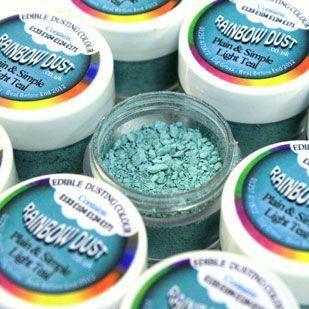 Lys Teal Pulverfarve fra Rainbow Dust - 4 G til Bagværk