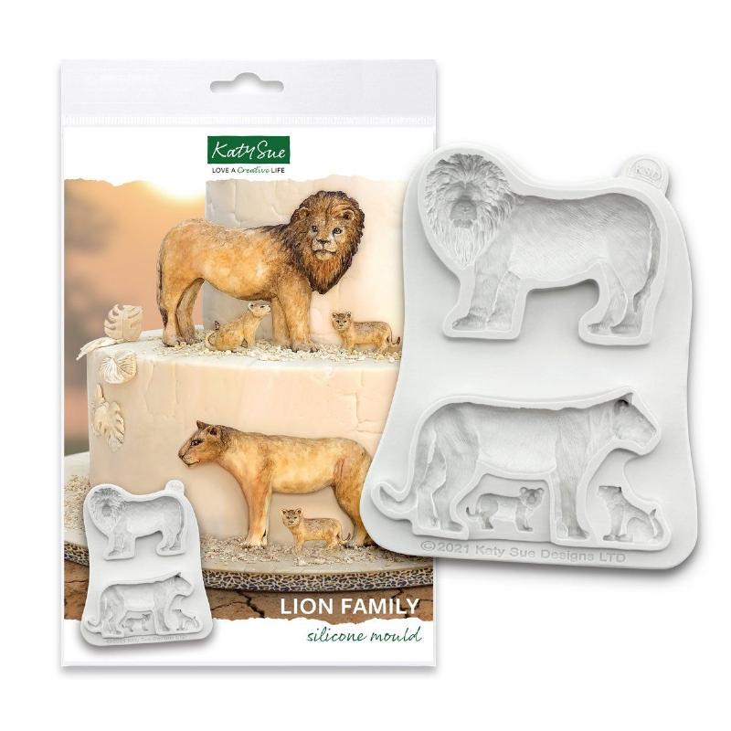 Løvefamilie Silikoneform fra Katy Sue - Fantastisk Tilbud!