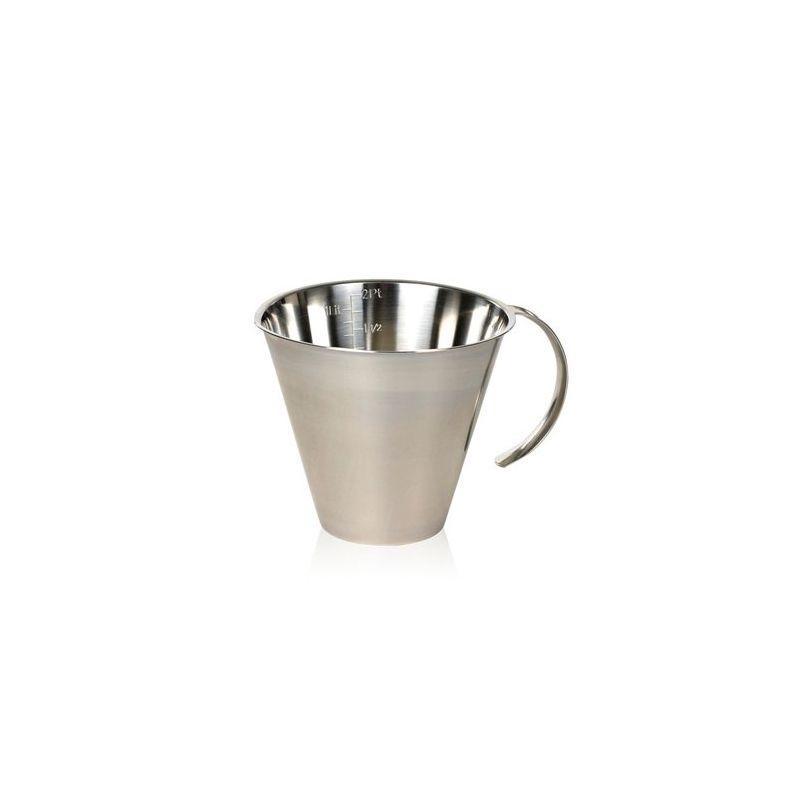 Målebæger i metal 1 liter – Perfekt til præcise målinger!