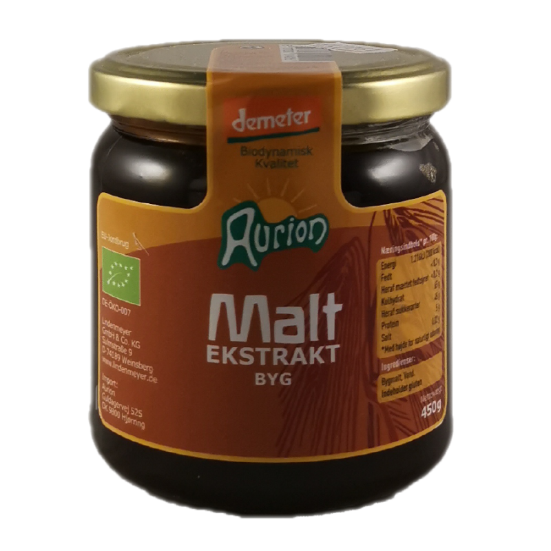 Maltekstrakt Aurion 450 G – Biodynamisk til Bagning og Brygning