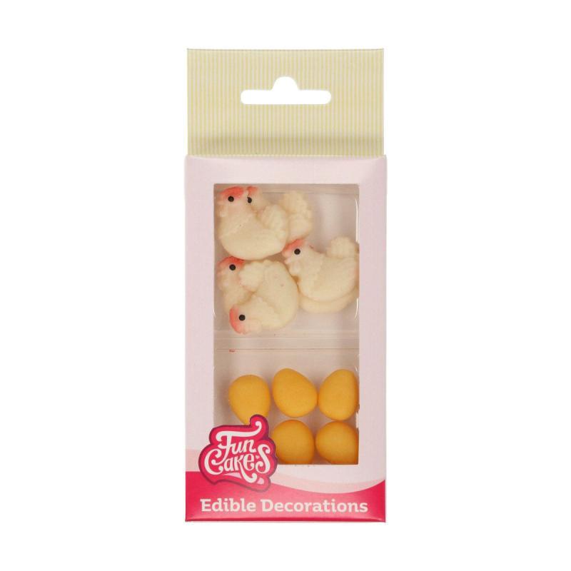 Påske Marcipan Dekoration 12 Stk – Søde Pynt til Desserter