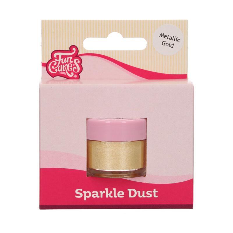 Metallic Guld Glitterstøv fra Funcakes - Glitrende Dekoration