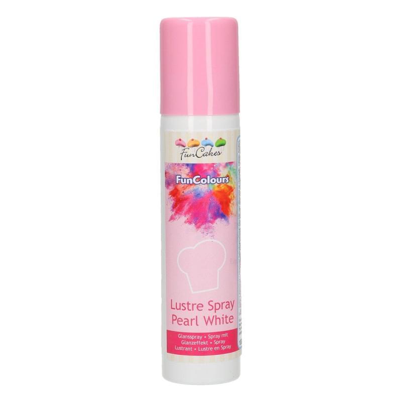 Metallisk Perlehvid Spray 100 Ml fra FunCakes - Elegant Dekor!