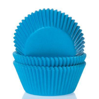 Mini Muffinsforme Cyan Blå - 60 Stk Ekstra Tykt Papir