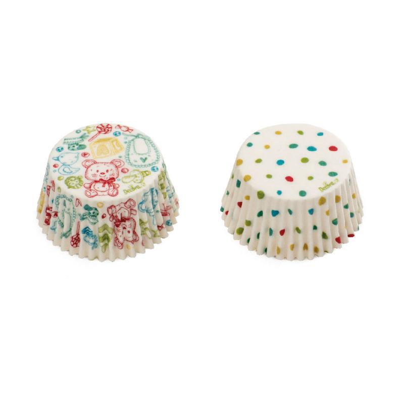 Muffinsforme med Baby Motiver - 36 Stk. Festlige Prikker