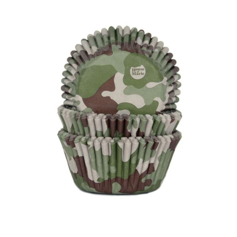Muffinsforme Camouflage - Ekstra Tykt Papir, 50 Stk.