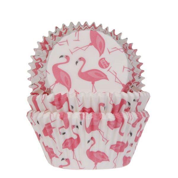 Flamingo Muffinsforme - 50 Stk i Ekstra Tykt Papir
