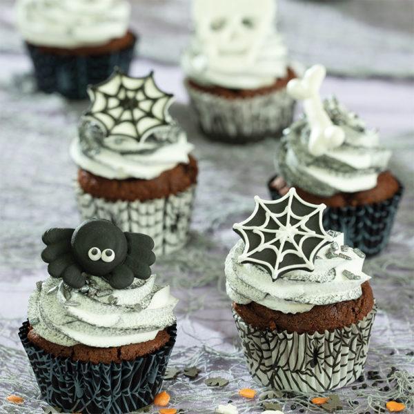 Halloween Muffinsforme med Spindelvæv - 36 Stk Festlige forme