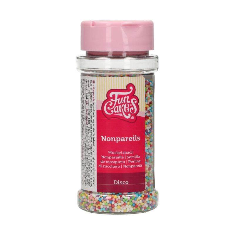 Farverig Nonpareils Disco 80 G - Festlig Pynt til Bagværk