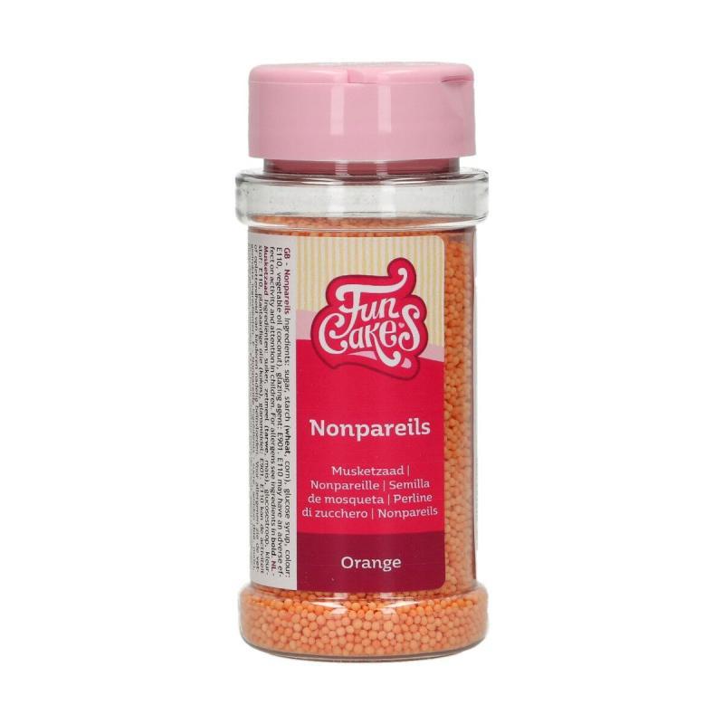 Farverigt Kagepynt: Nonpareils Orange 80 G - Bagning Delight!