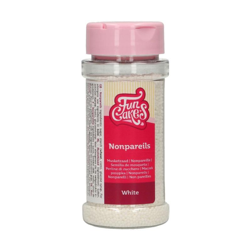 Nonpareils Hvide Sukkerkugler 80 G - Sødt Pynt til Kager