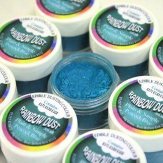 Peacock Blue Pulverfarve fra Rainbow Dust - 4 g