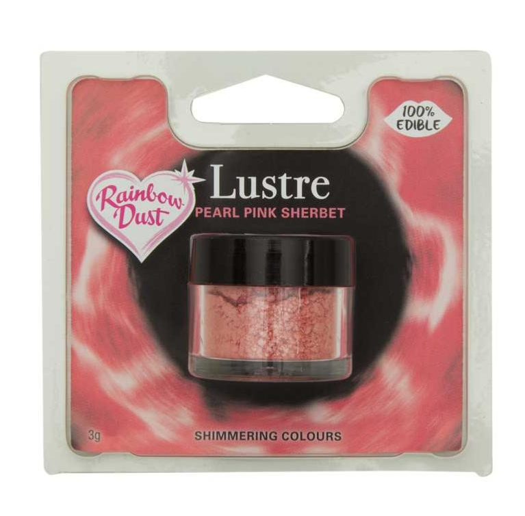 Perle Pink Sherbet Glitterstøv fra Rainbow Dust 3 G