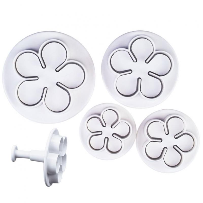 Blomster Udstikker Sæt – 4 Stk til Bagning og Dekoration